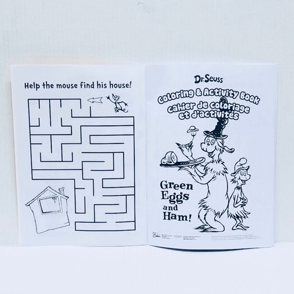Dr. Seuss Green Eggs and Ham coloring & activity Book with crayons - Picture 4 of 10